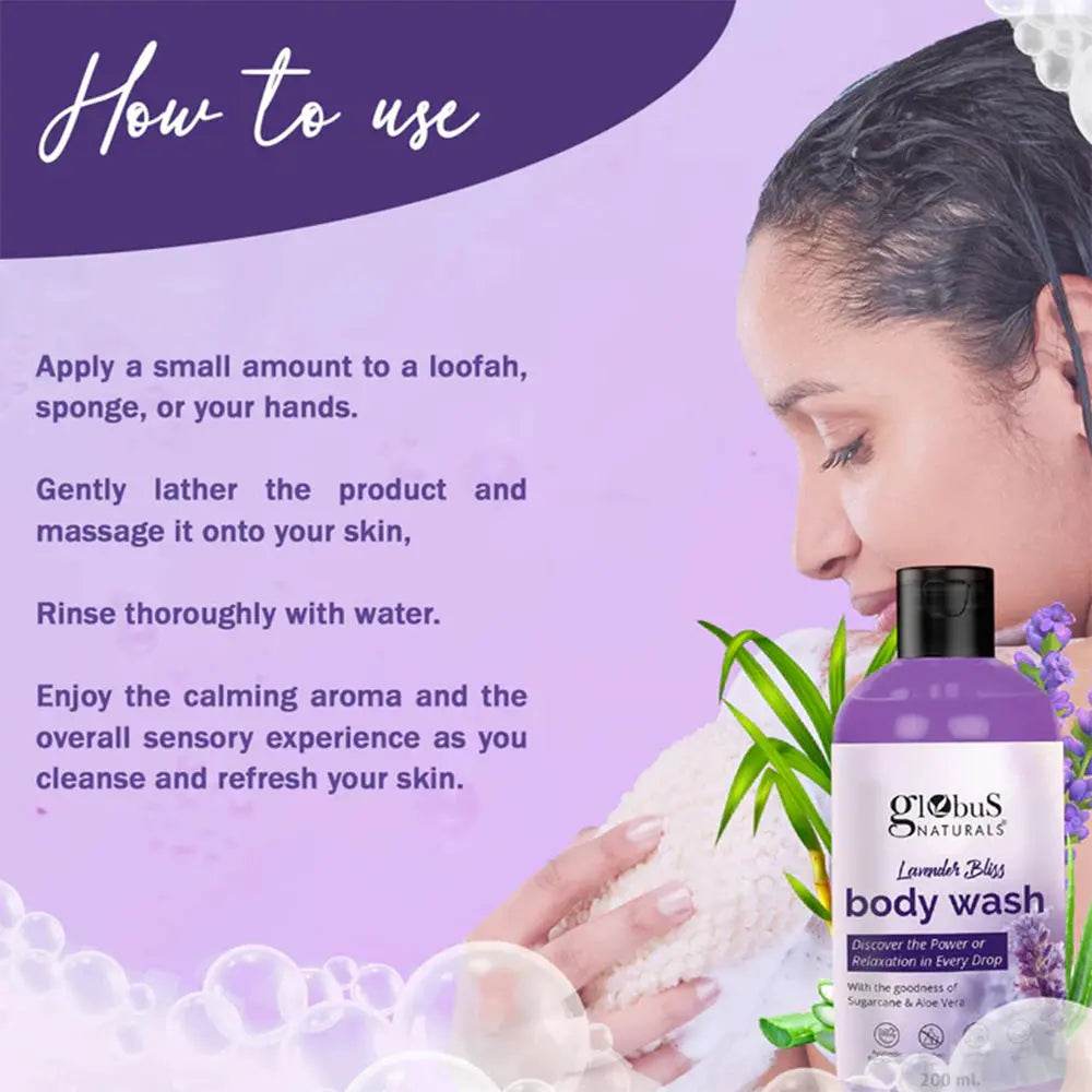 Globus Naturals Lavender Bliss Body Wash - 200ml - Himalayan Beauty