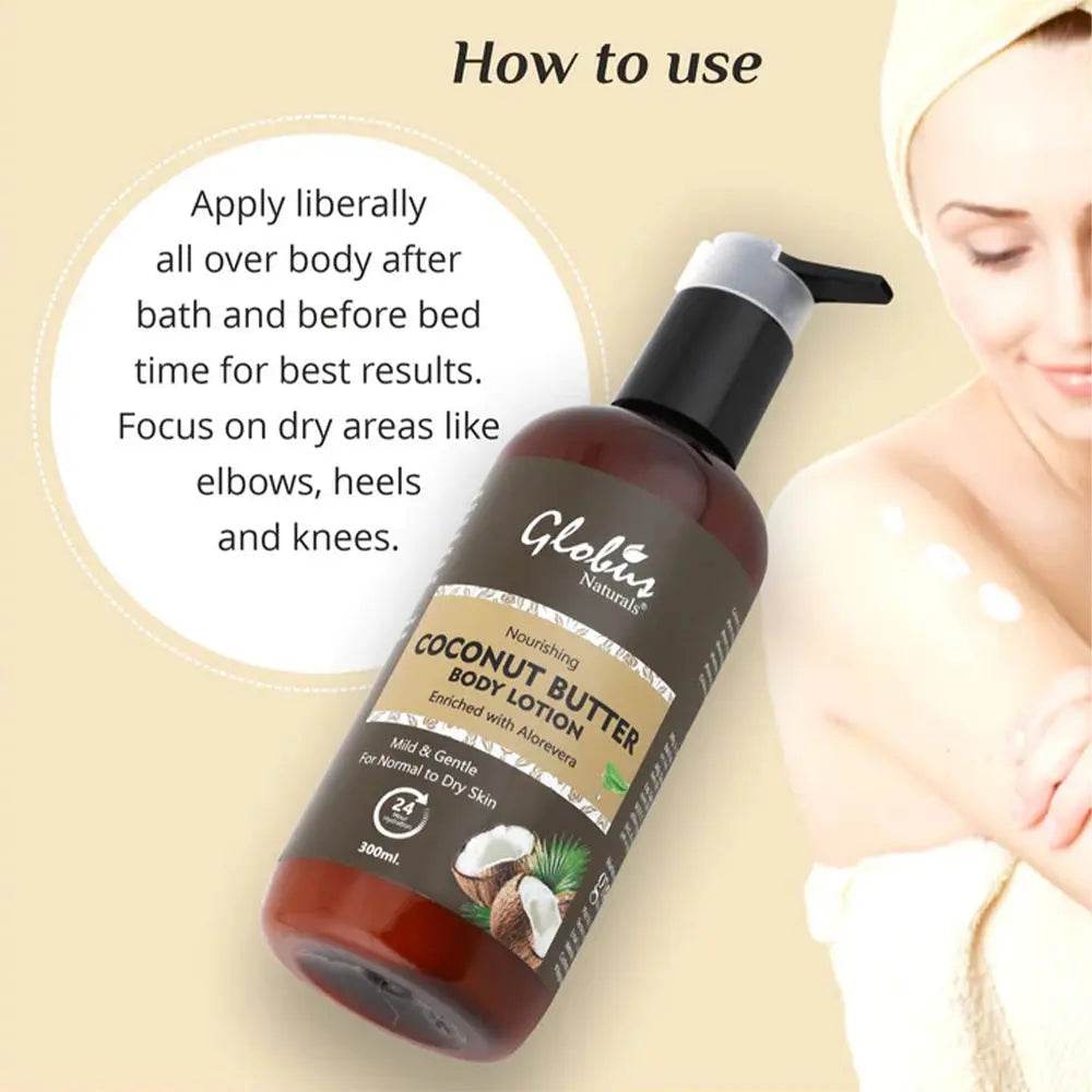 Globus Naturals Coconut Butter Body Wash & Body Lotion Combo - Himalayan Beauty