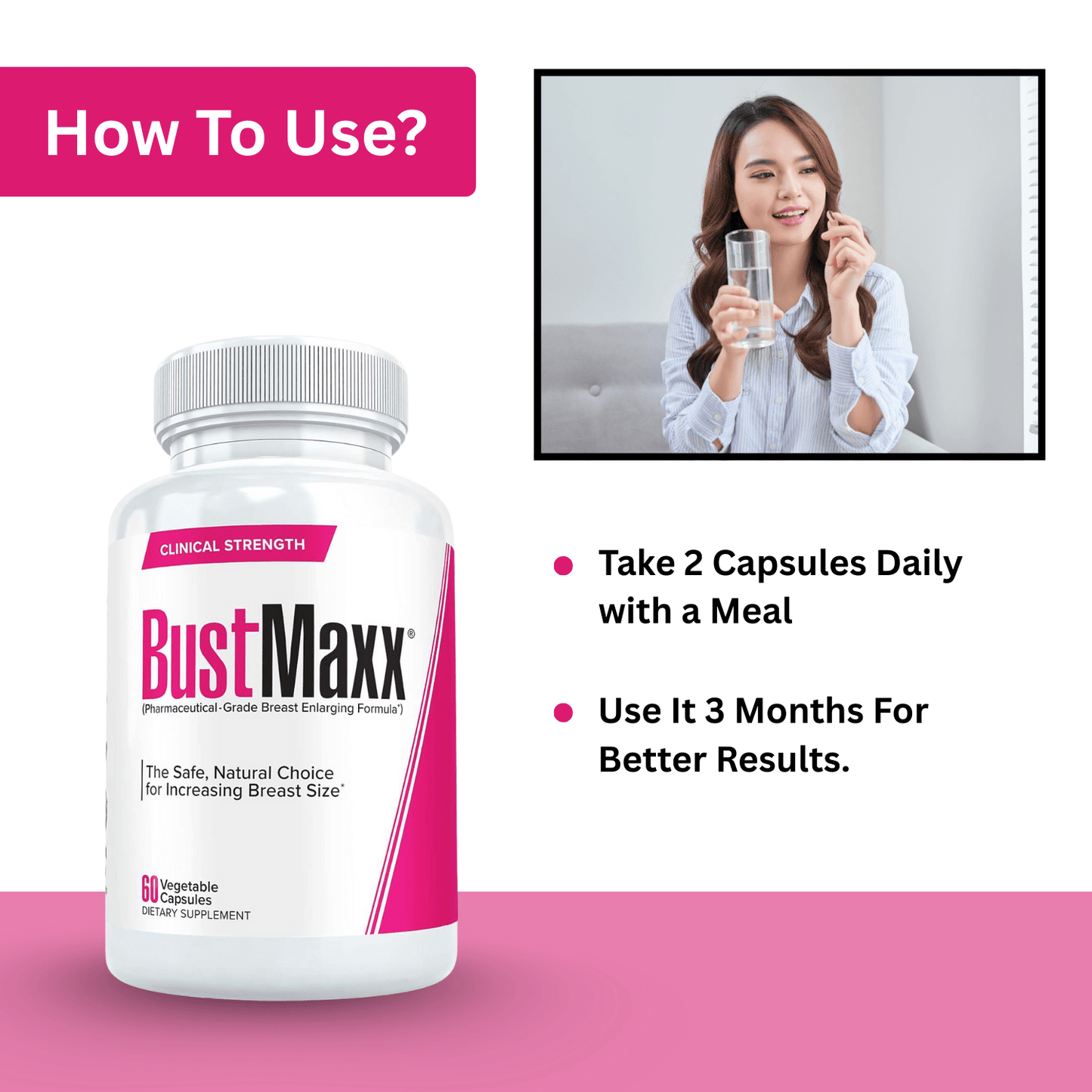 Bustmaxx Breast Size Enhancement Capsule - 60 Caps - Himalayan Beauty