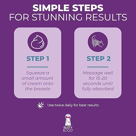 Instructions for using a product with steps and branding on a purple background