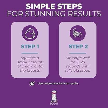 Instructions for using a product with steps and branding on a purple background