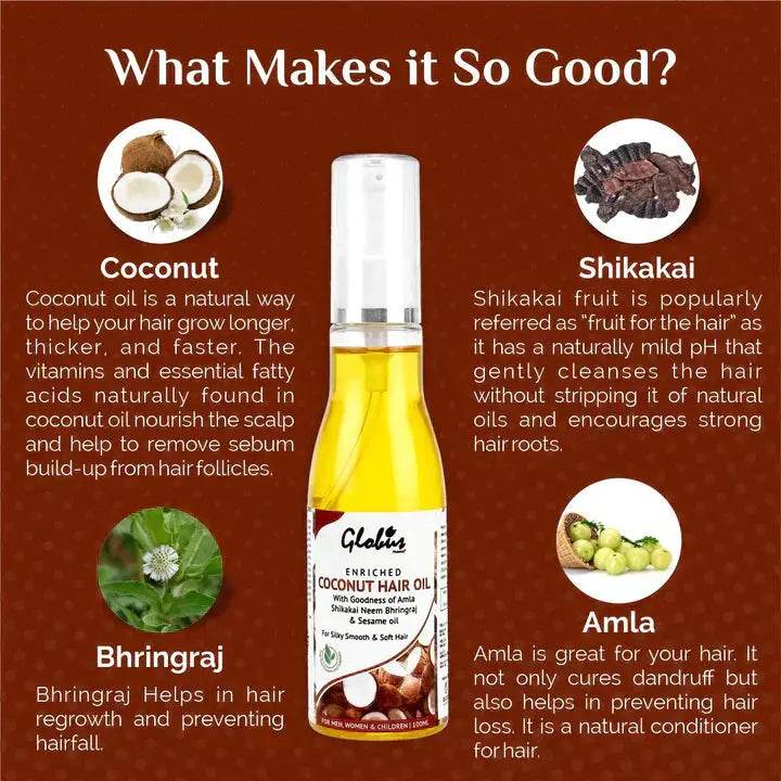 Coconut Hair Oil With Goodness Of Amla, Shikakai, Neem, Bhringraj & Sesame oil 100 ml - Himalayan Beauty