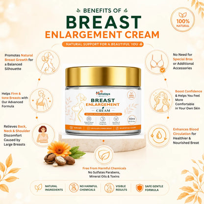 Himalaya Beauty Breast Enlargement Cream – Natural Breast Care, Enhance & Uplifting Breast Cream for Women – 60ml