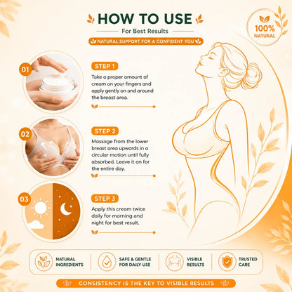 Himalaya Beauty Breast Enlargement Cream – Natural Breast Care, Enhance & Uplifting Breast Cream for Women – 60ml