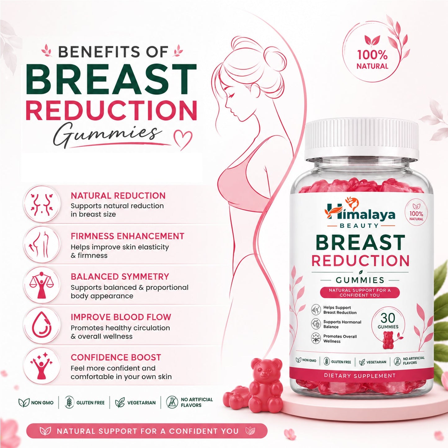 Himalaya Beauty Breast Reduction Gummies - 30 Gummies
