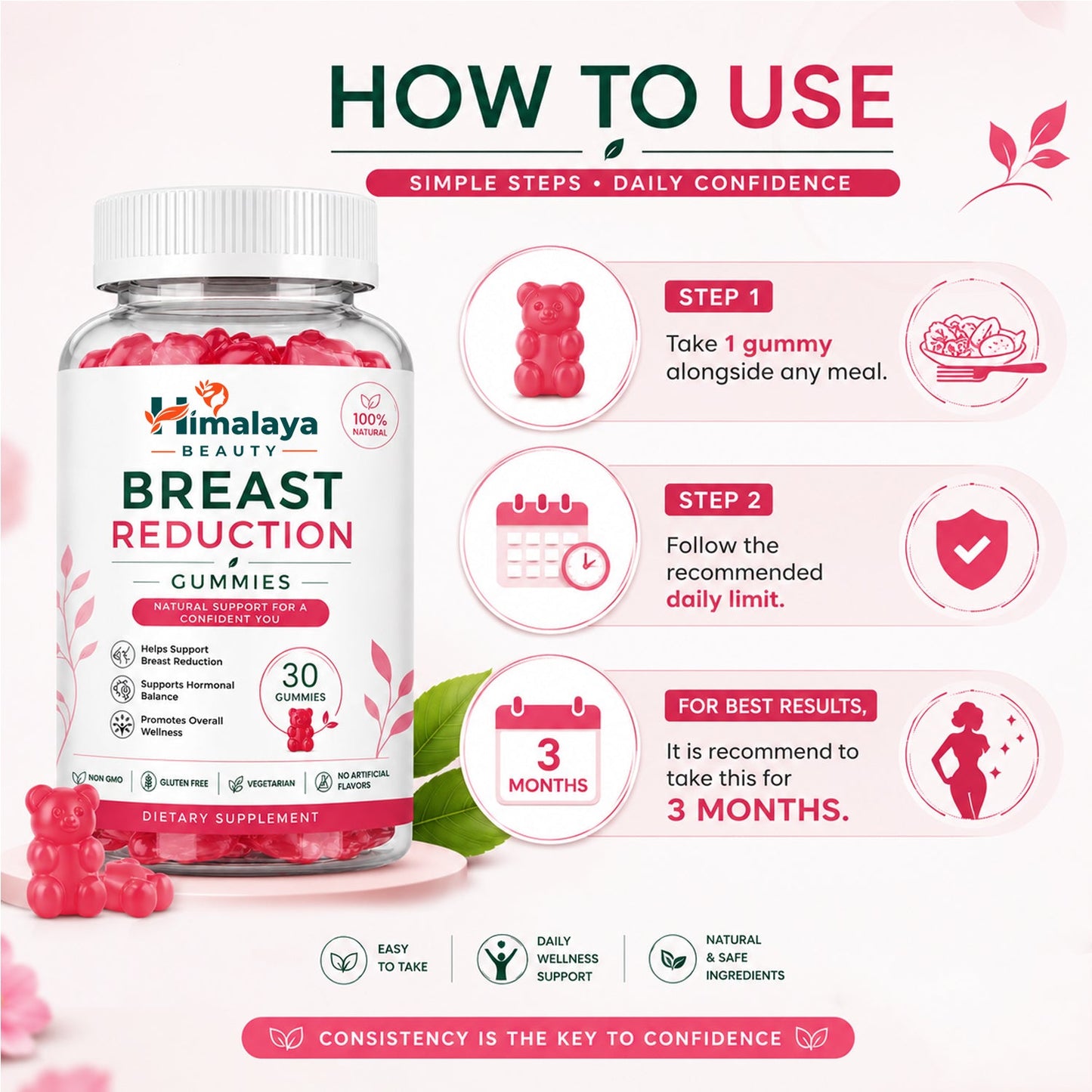 Himalaya Beauty Breast Reduction Gummies - 30 Gummies