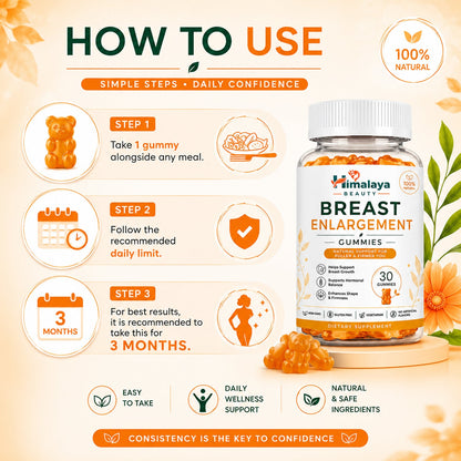 Himalaya Beauty Breast Enlargement Gummies – 30 Natural Gummies