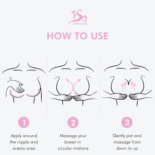 Instructions on how to use a product, with 'Sensuals' branding visible.